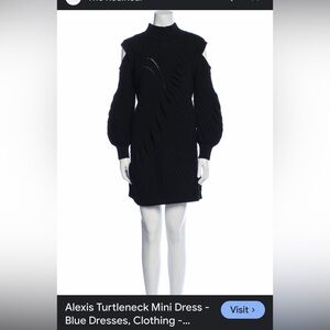 Alexi Black Knit Dress with Cut-Out Shoulders